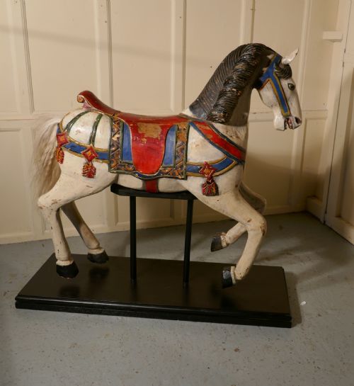 fig 4. 19th Century Wooden Carousel Galloper or Fair Ground Horse