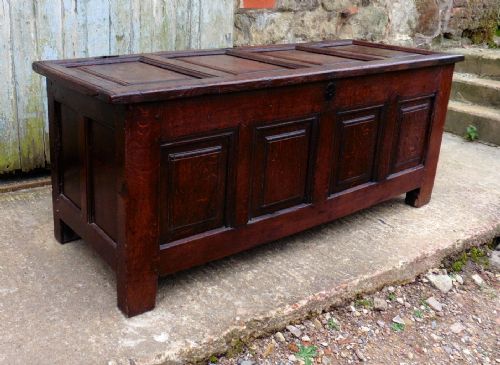 Very Large 17th Century  Oak Coffer