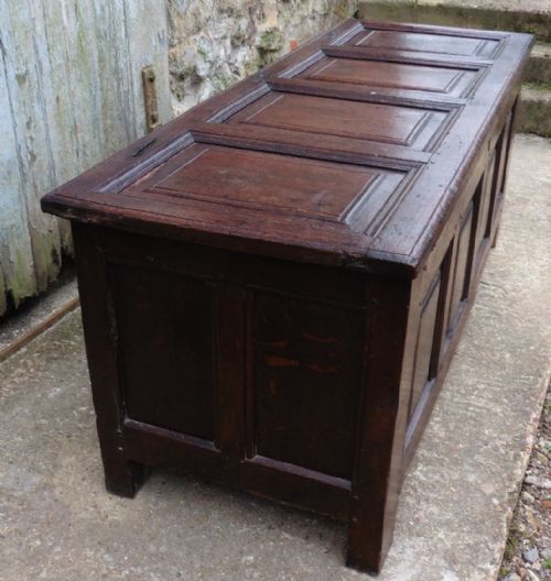fig 2. Very Large 17th Century Oak Coffer