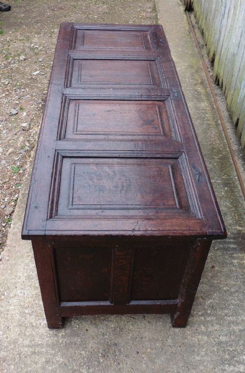 fig 3. Very Large 17th Century Oak Coffer