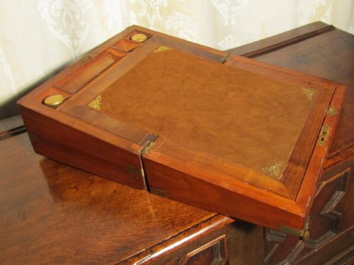 fig 2. A Victorian Walnut Lap Desk or Writing Slope