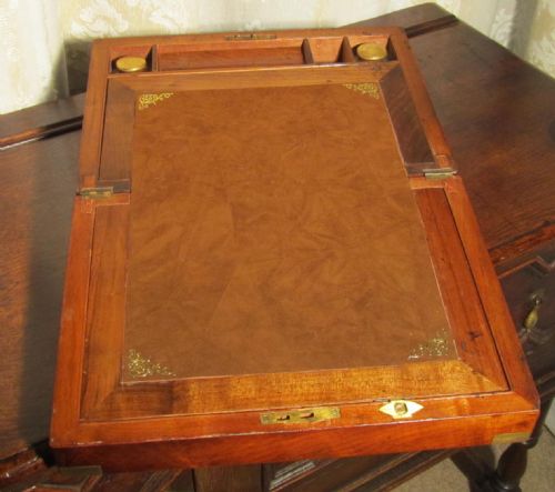 fig 3. A Victorian Walnut Lap Desk or Writing Slope