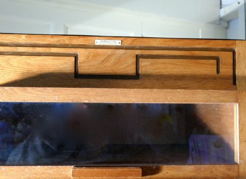 fig 4. Vintage Art Deco Tall Haberdashery Cabinet, Shop Fitting