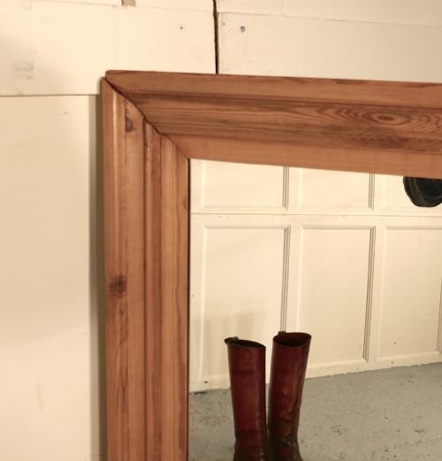 fig 2. Large Victorian Wall Mirror with a Moulded Pine Frame