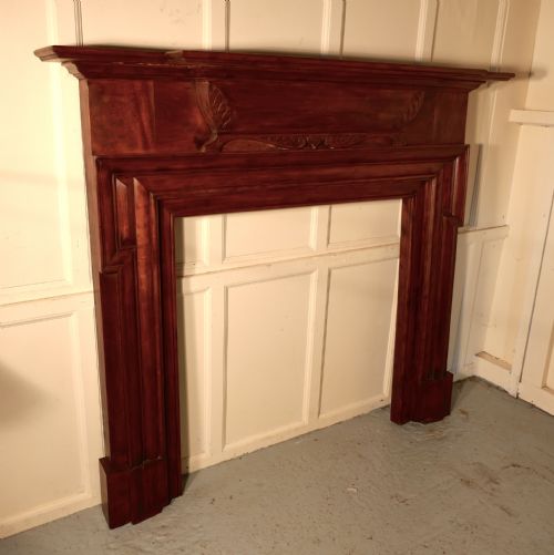 fig 2. Large Art Deco Mahogany Fireplace