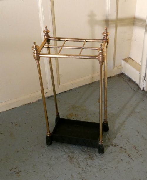 fig 3. A Victorian Brass and Cast Iron Walking Stick Stand or Umbrella Stand