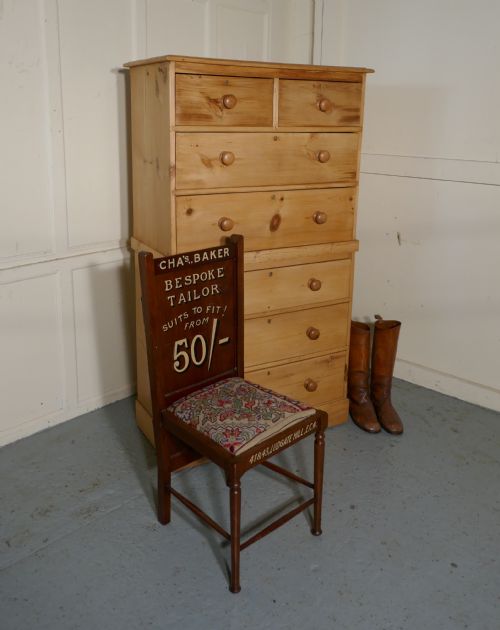 fig 2. Victorian 7 Pine Drawer Chest on Chest