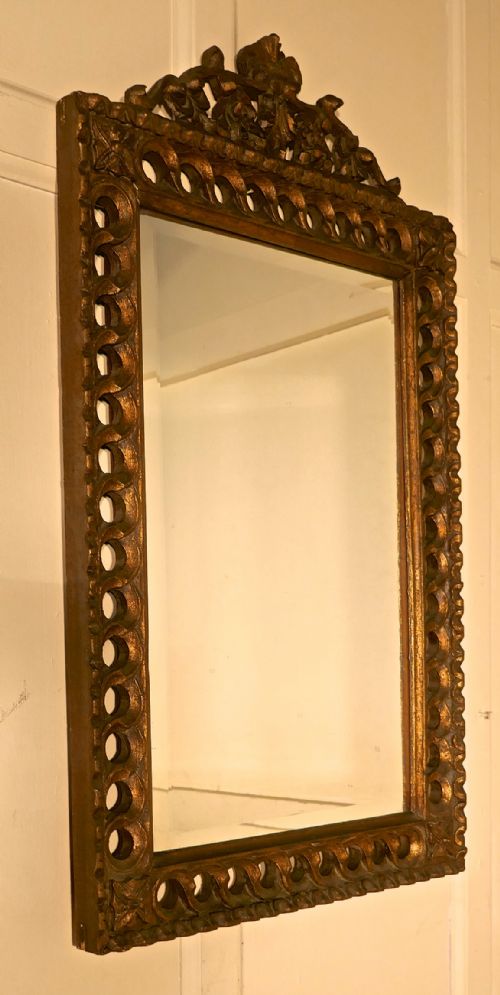 fig 1. Charming, Carved French Gilt Console or Hall Table with matching Mirror