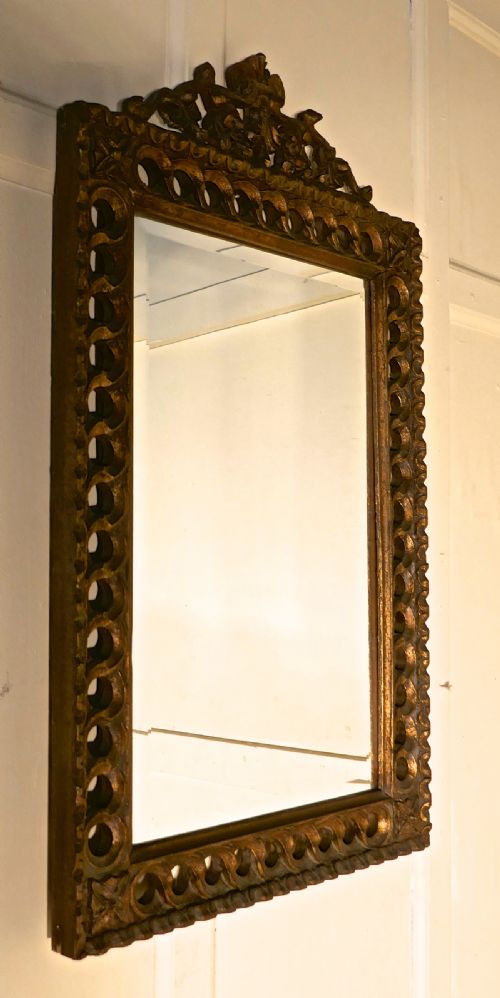 fig 2. Charming, Carved French Gilt Console or Hall Table with matching Mirror