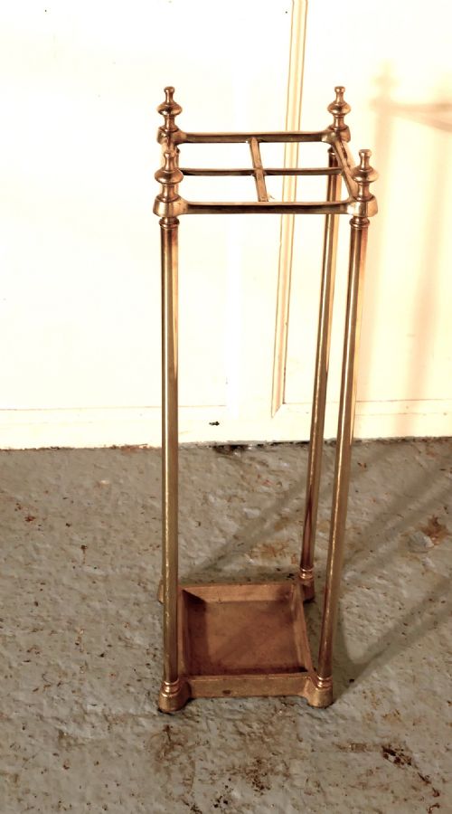 fig 1. A Victorian Brass and Cast Iron Walking Stick Stand or Umbrella Stand