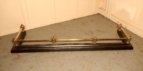 fig 2. Large Victorian Brass and Polished Steel Fender 