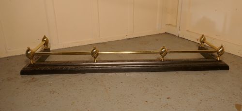 fig 3. Large Victorian Brass and Polished Steel Fender 