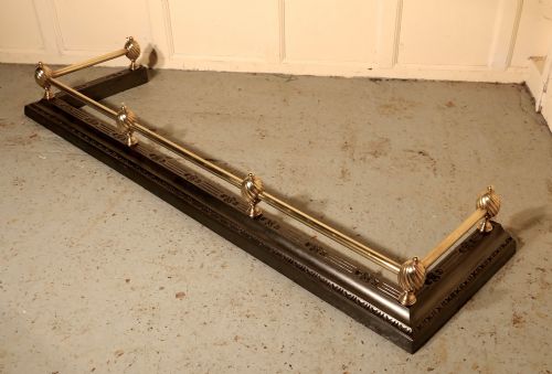 fig 4. Large Victorian Brass and Polished Steel Fender 