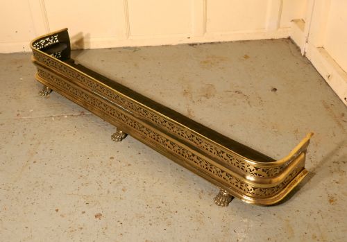 fig 1. Fine Quality Victorian Pierced Brass Fender