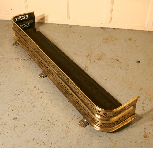 fig 2. Fine Quality Victorian Pierced Brass Fender