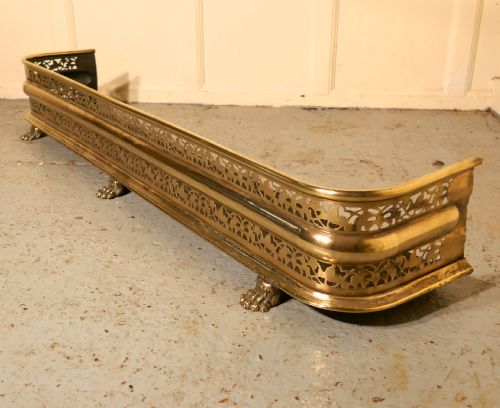 fig 3. Fine Quality Victorian Pierced Brass Fender