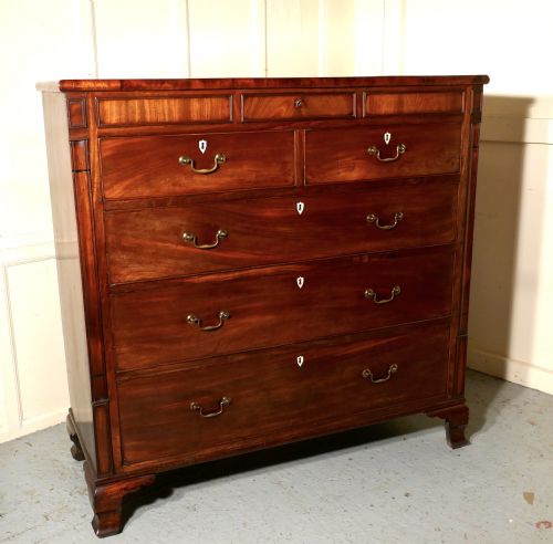 fig 4. A Large William IV  Flame Mahogany Chest of Drawers