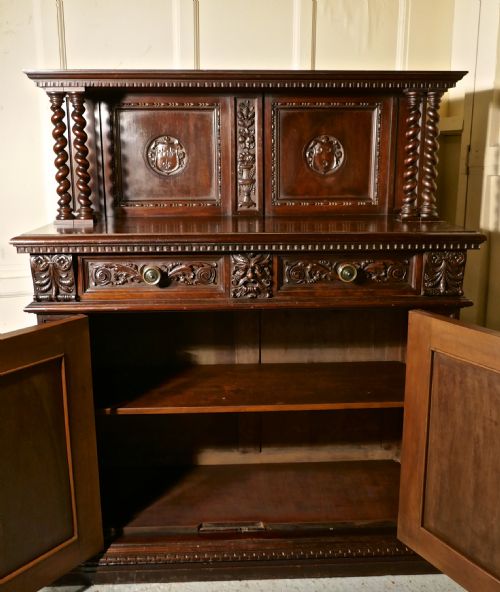 fig 2. Green Man Gothic Carved Dresser by Edwards and Roberts