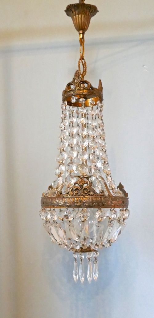 French Empire Style Basket Chandelier