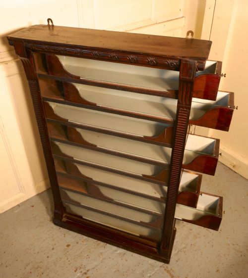 fig 2. 19th Century 9 Drawer Cigarette Cabinet, by Stephen Mitchell and Sons of Glasgow