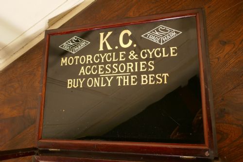 fig 3. A Very Rare Kansas City, Motorcycle and Cycle Accessories Display Cabinet