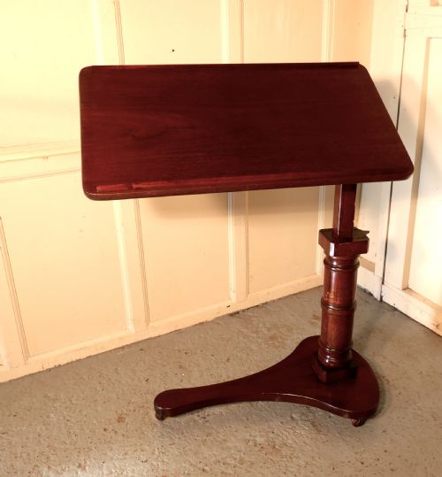 fig 3. Victorian Mahogany, Reading Stand Over Bed Table,