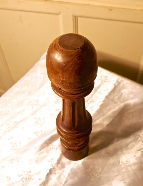 fig 2. Tall French Fruit Wood Wig Stand or Hat Stand, Shop Display