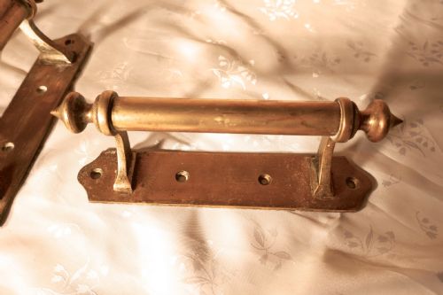 fig 3. 2 Pairs of Fine Arts and Crafts Brass Door Handles