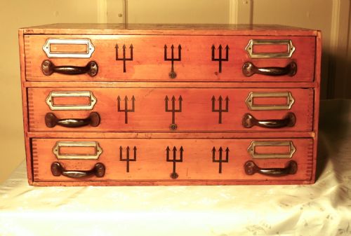 Clark and Co. Ltd. Haberdashery Advertising Cabinet of Drawers