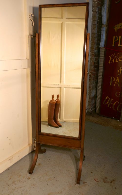 fig 2. Art Deco Walnut Cheval Mirror