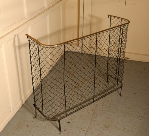 A Victorian Nursery Fire Guard, Brass Fender