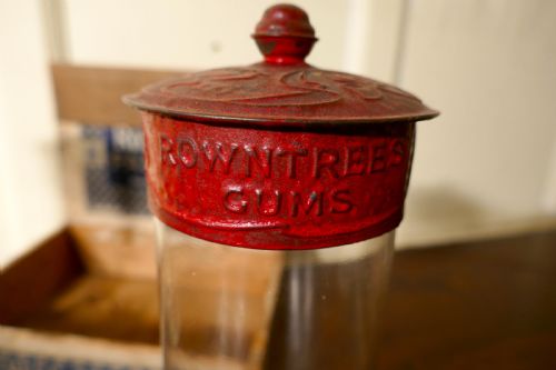 fig 4. A pair of 19th Century Rountree’s Sweet Gums Jars with Carton
