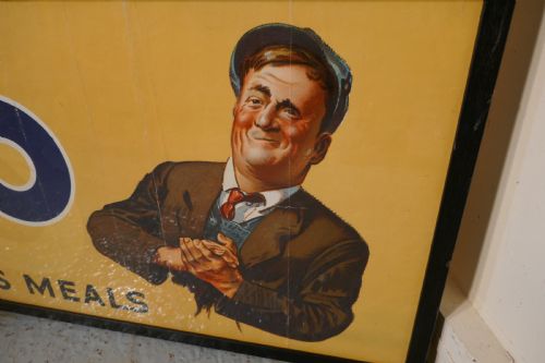 fig 2. Framed Bisto Advertising Sign, Ah Bisto for War-Workers Meals Advertising Sign