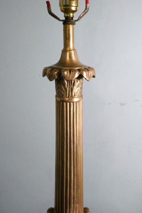fig 3. Tall Brass Corinthian Column Table Lamp