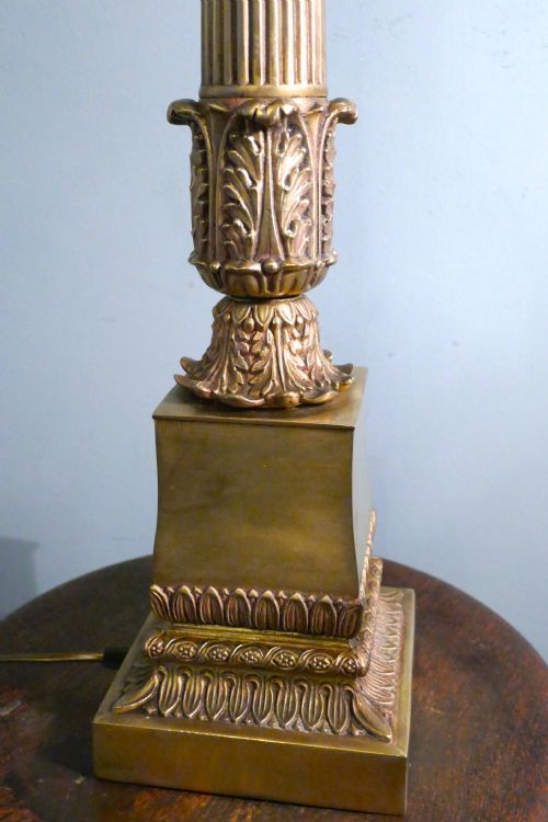 fig 4. Tall Brass Corinthian Column Table Lamp