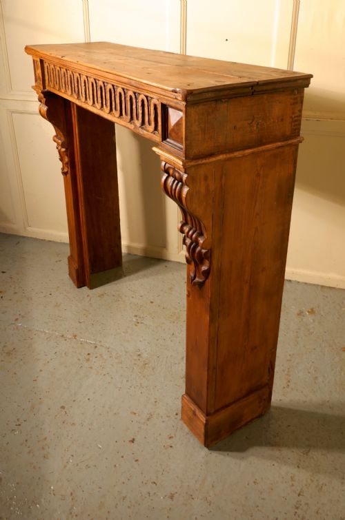 fig 1. French Stripped Pine Fireplace