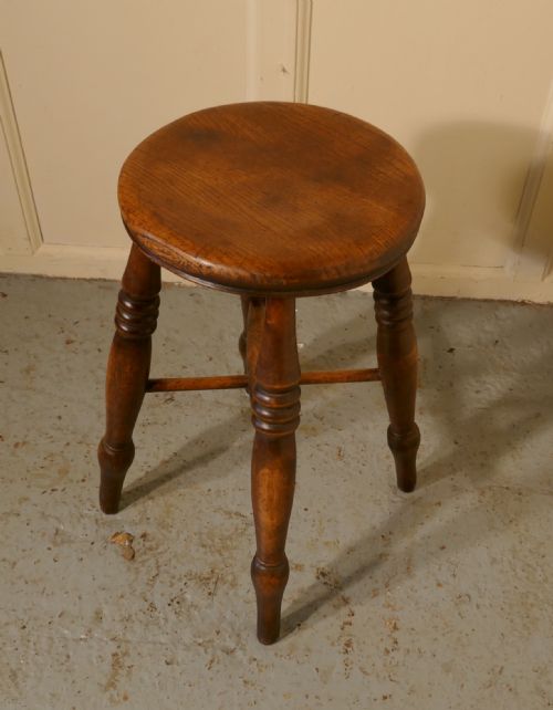 fig 1. A Victorian Elm Farmhouse Kitchen Stool