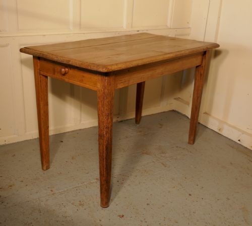 Victorian Planked Top Farmhouse Kitchen Pine Table