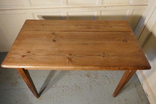 fig 1. Victorian Planked Top Farmhouse Kitchen Pine Table