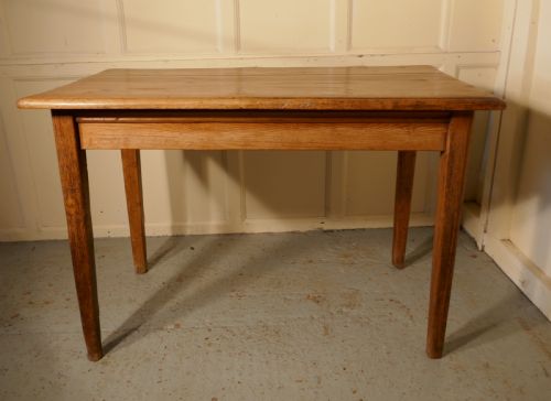 fig 4. Victorian Planked Top Farmhouse Kitchen Pine Table