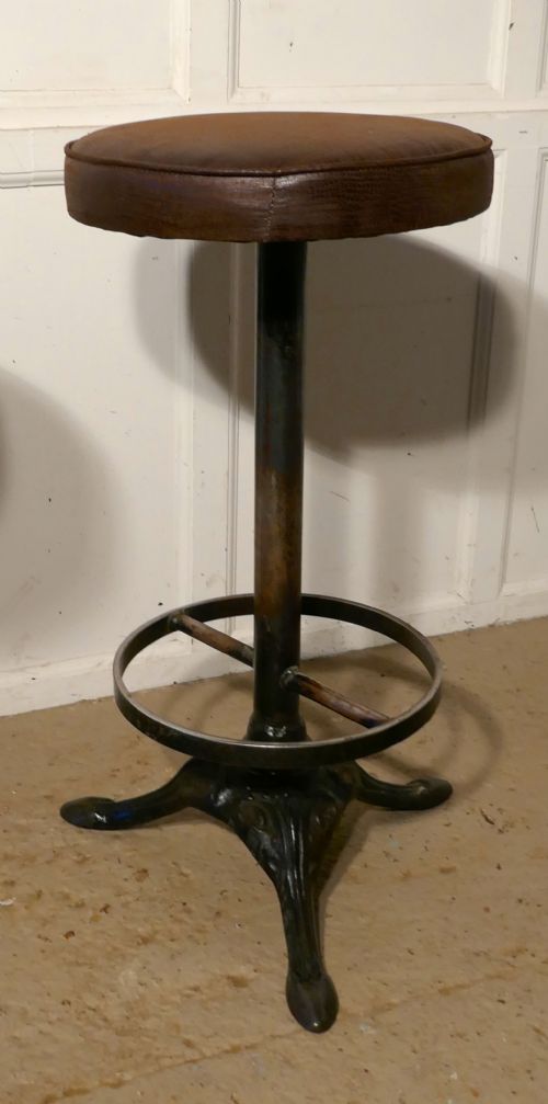 fig 3. Set of 6 19th Century High Cast Iron Stools