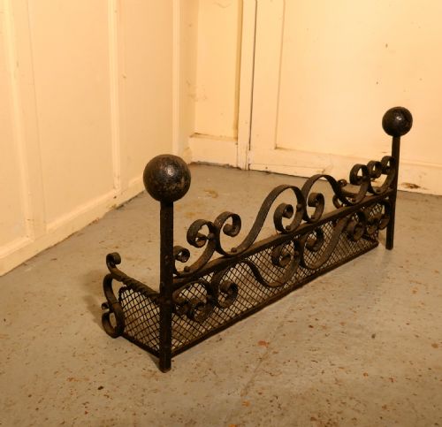 fig 2. Unusual Victorian  Cast and Wrought Iron Fender