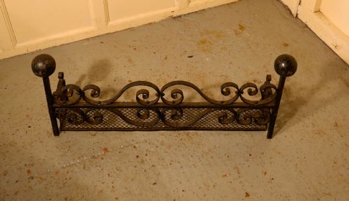 fig 3. Unusual Victorian  Cast and Wrought Iron Fender