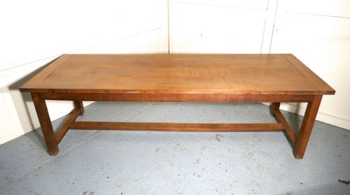 fig 1. A Large 19th Century French Farmhouse Golden Oak Dining Table from Brittany