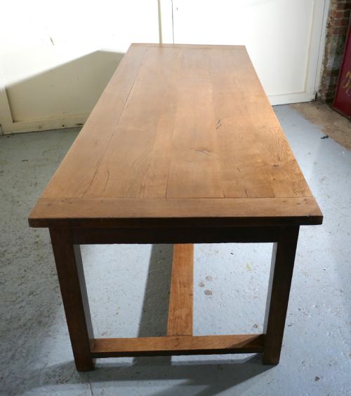fig 3. A Large 19th Century French Farmhouse Golden Oak Dining Table from Brittany