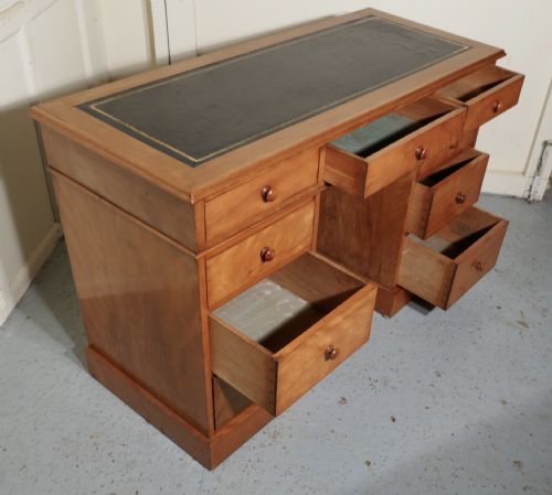 fig 3. A Victorian Birch Pedestal Desk