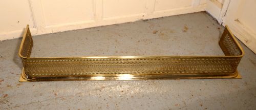 fig 1. Long Victorian Pierced Brass Fender 