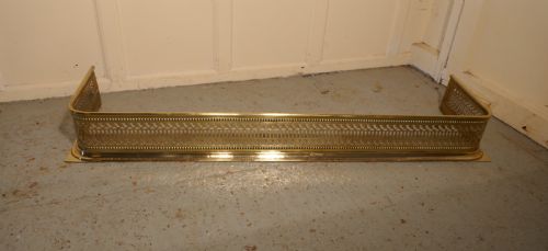 fig 2. Long Victorian Pierced Brass Fender 