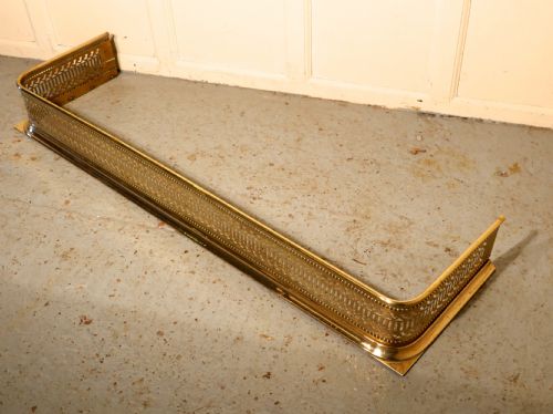 fig 3. Long Victorian Pierced Brass Fender 