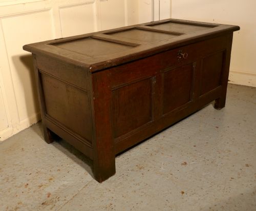 18th Century  Panelled Oak Coffer